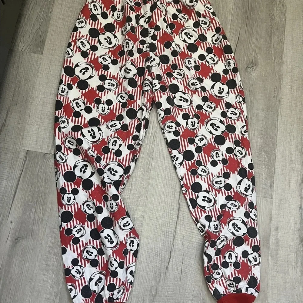 🐭 RARE vintage Mickey Mouse 80’s  Flannel 2 Piece Unisex Adult Disney Pa… - Picture 7 of 7